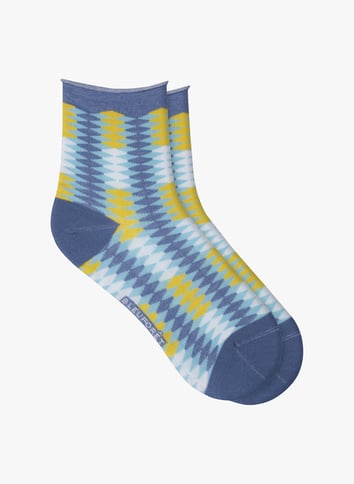 Sokken met print - katoenblend BLEUFORET Violet